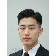 남성 블랙 투블럭