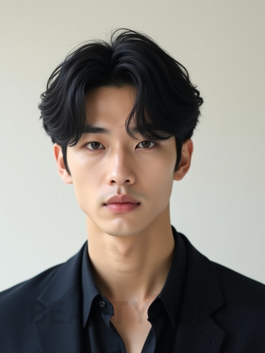 남성 가르마 펌