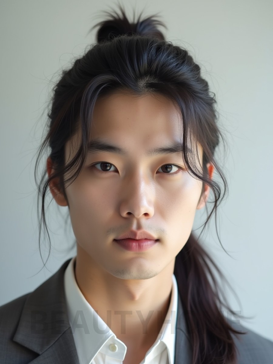 여성 블랙 포니테일