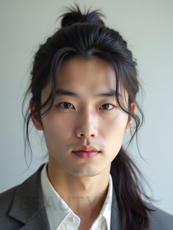 여성 블랙 포니테일