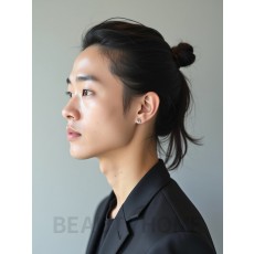 남성 블랙 헤어