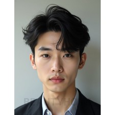남성 블랙 투블럭