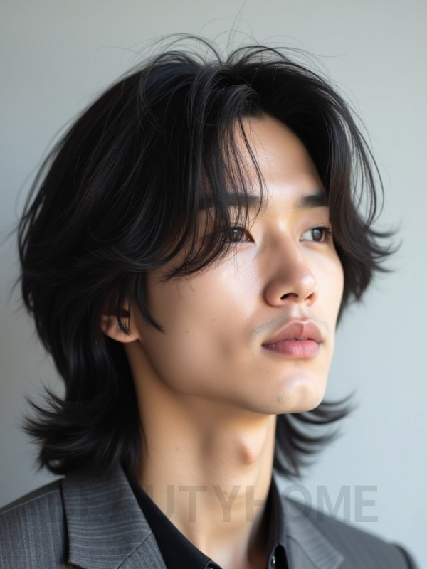 남성 블랙 레이어드
