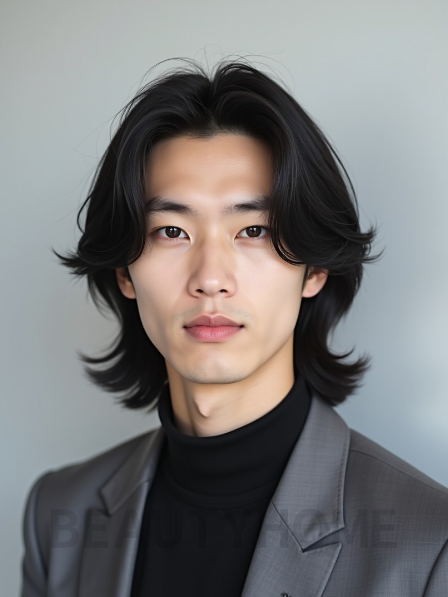 남성 블랙 레이어드