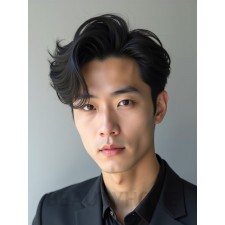 남성 블랙 오버 삭발