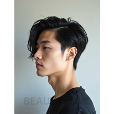 남성 블랙 투블럭