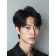 남성 블랙 투블럭