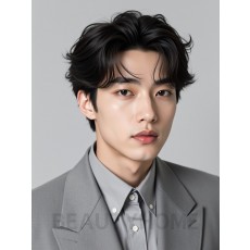 남성 블랙 세미펌