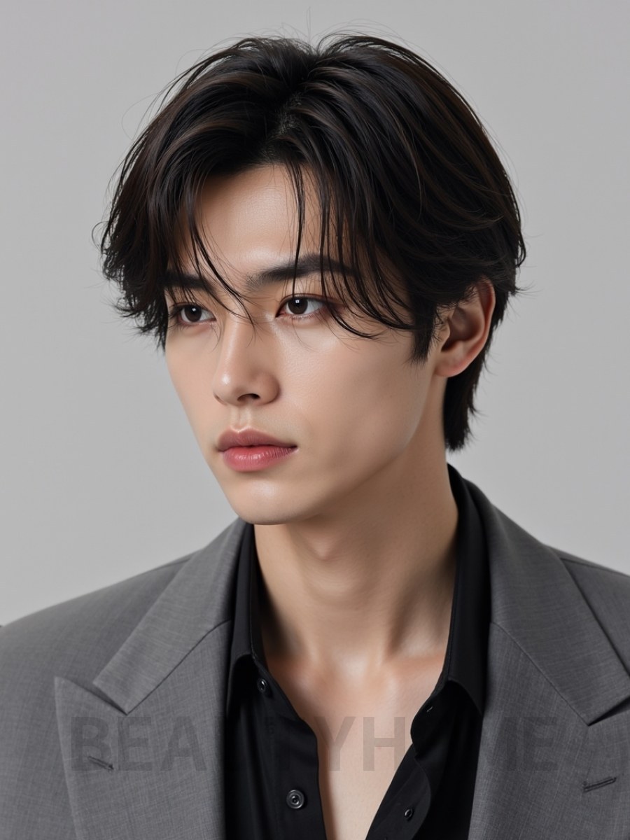 남성 브라운 커트