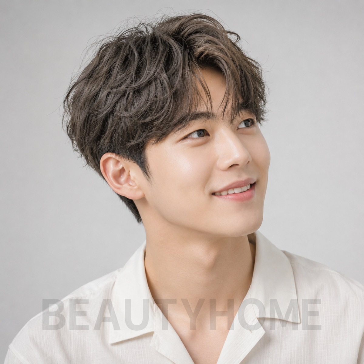 남자 쉐도우 애즈펌 애쉬 브라운 염색