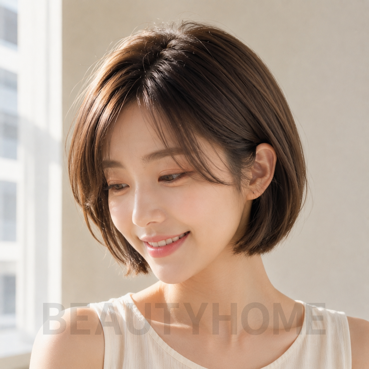여자 단발 보브컷
