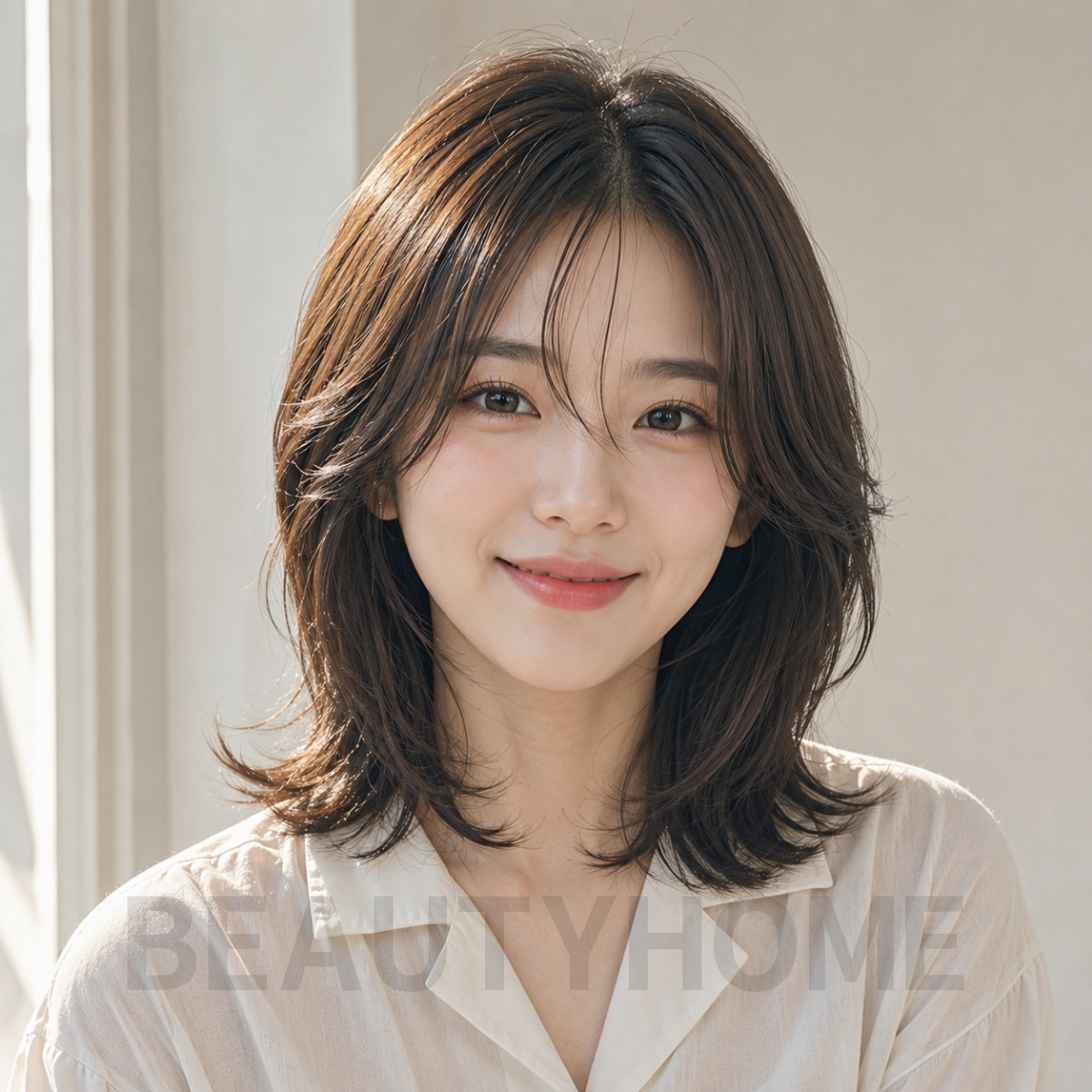 여자 중단발 레이어드컷