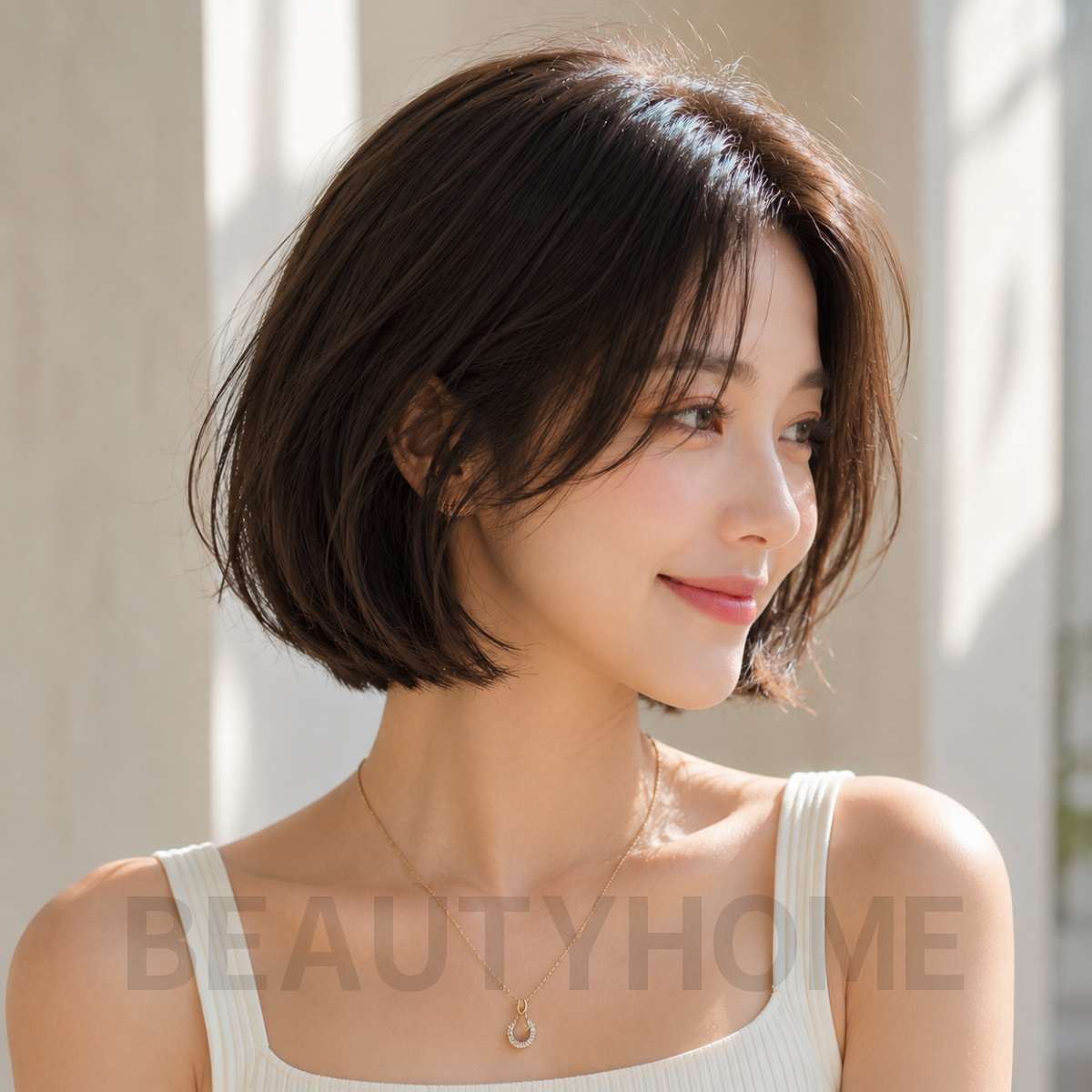 여자 위켄드 보브컷 익스펜시브 브루넷 염색