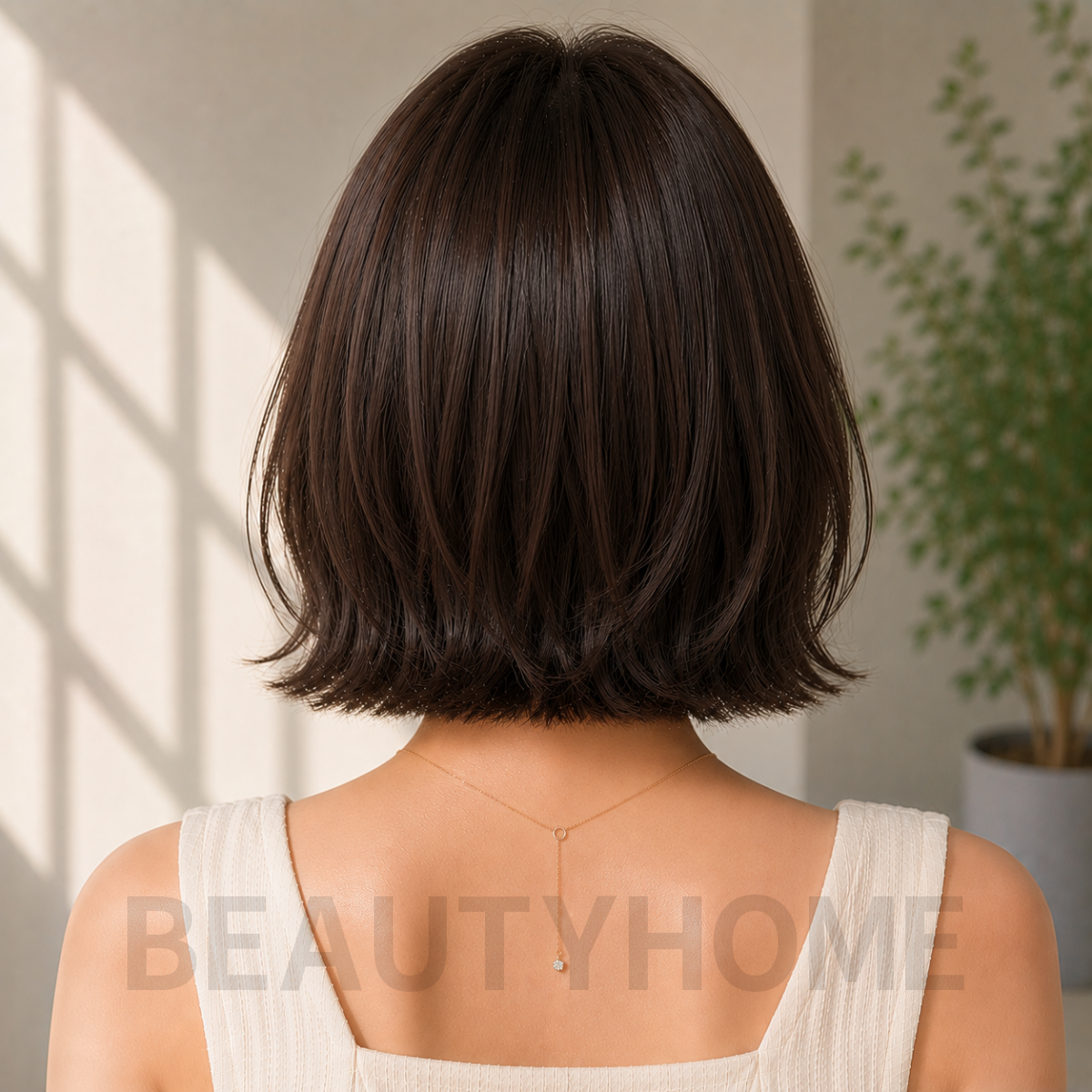 여자 단발 테슬컷 익스펜시브 브루넷 염색