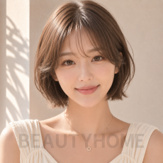 여자 단발 프렌치 보브컷 모카 브루넷 염색