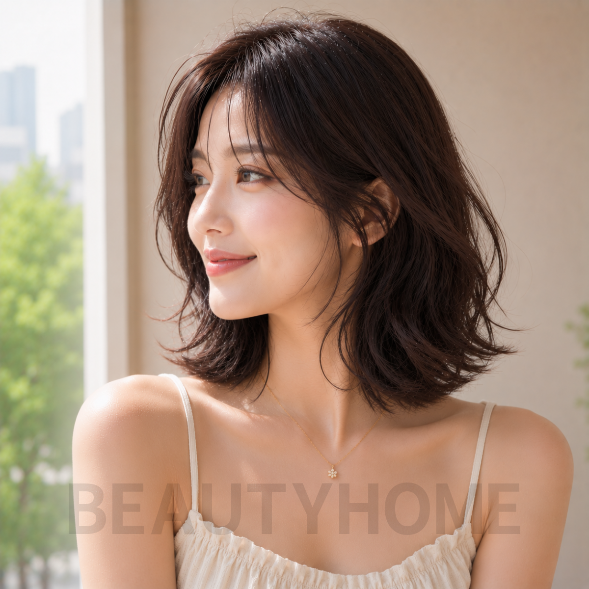 여자 텍스처 웨이브펌 익스펜시브 브루넷 염색