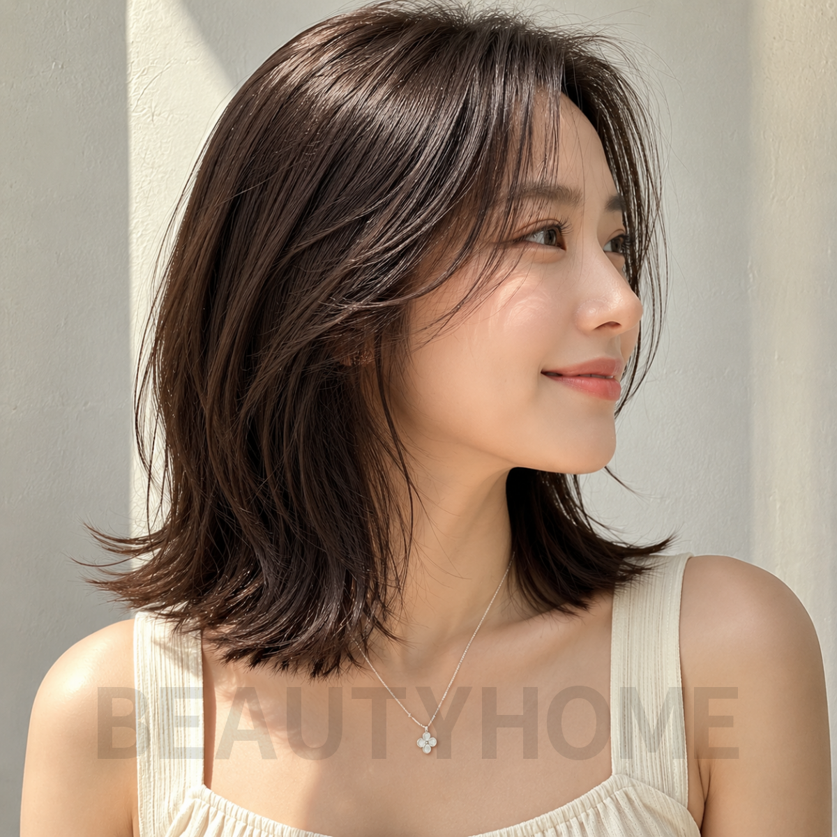 여자 중단발 레이어드컷